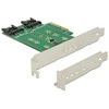 Maršrutizatorius „Delock“ PCIe 3.0 x4 valdiklis - 2x M.2 SATA (89518)