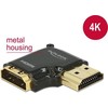 Delock HDMI-A/HDMI-A - F/M - 90° - HDMI - HDMI - Moteris - Vyriška - Auksinė - 3840 x 2160 pikselių