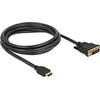 DELOCK HDMI į DVI 24+1 dvikryptis kabelis 2 m