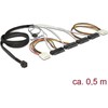 Delock PFP 8643 - SATA x4, 0.5m, Multicolor (83390)