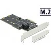 Delock karta PCI Express x4 - 2x M.2 Key B + 3x SATA žemo profilio