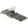 Delock karta PCI Express x4 - 2x M.2 Key B + 3x SATA žemo profilio