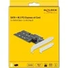 Delock karta PCI Express x4 - 2x M.2 Key B + 3x SATA žemo profilio