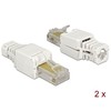 Delock DeLOCK plug Cat.5e tool free 2x