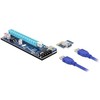 Delock Riser Karte PCI Express x1 zu x16 mit 60 cm USB Kabelis