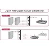 Šakotuvas DELOCK jungiklis RJ45 10/100/1000Mbps 2 prievadas