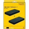 Delock HDMI / USB-C™ KVM jungiklis 4K 60 Hz su USB 2.0