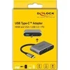 DELOCK USB Type-C adapteris prie HDMI ir VGA su USB 3.0 prievadu ir PD