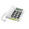 Doro PhoneEasy 312cs telefonas su dideliu mygtuku, baltas