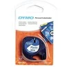 Juostelė DYMO LetraTag 12mm x 4m, plastikinė, juoda ant balto / S0721660 91221
