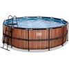 EXIT Wood pool ø427x122cm with sand filter pump - ruda