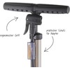 FISCHER professional bicycle stand pump, manometer, duo head, air pump (juodas/sidabrinis, incl. adapter)