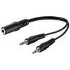 Garso adapteris 1x gn - 2x wt lizdas 3,5 mm 20 cm Goobay