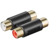 Adapteris AV Goobay RCA (Cinch) x2 - RCA (Cinch) x2 juoda (12419)