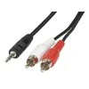 Goobay TECHLY 500183 Techly Audio stereo kabelis lizdas 3,5 mm iki 2x RCA M/M 1,5 m