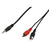 Kabelis Goobay Jack 3.5mm - RCA (Cinch) x2 5m juoda (50195)