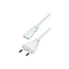 Goobay Type C, CEE 7/16 - C7 maitinimo laidas, 3 m, baltas