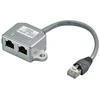 Goobay Apvalus T formos adapteris, RJ45 – 2xRJ45, CAT5 (68908)