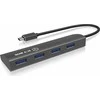 Icy Box Ledo dėžutė IB-AC6405-C 4 prievadų USB 3.0 tipo -C šakotuvas, Aliuminio (1 x tipas -C iki 4 x tipas-A) Raidsonic 4 prievadų USB 3.0 tipo -C šakotuvas, Aliuminio (1 x tipas -C iki 4 x tipas- A )