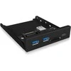 ICYBOX IB-HUB1417-i3 Icy Box 3x prievadas USB 3.0 Hub (2x USB 3.0, 1x USB Type-C), miniSD / SD kortelių skaitytuvas