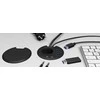 ICY BOX stalo stebulė 4x USB 3.0 Type-A su garso įvestimi/išvestimi ir Schuko Socket CEE 7/3 skersmens 80 mm Juodas
