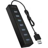 Icy Box RaidSonic ICYBOX IB-HUB1700-U3 7 prievadų šakotuvas su A tipo USB sąsaja ir maitinimo šaltiniu