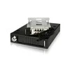 Icy Box Icy Dock 2.5\" SATA/SAS HDD ir SSD pocket metalo sp. (Juoda)