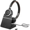 Jabra Evolve 65 SE UC Stereo Belaidės ausinės su mikrofonu, Bluetooth, Charging Stovas