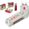 USB Priedas - LINDY USB A Prievado Blokatorius 4 vnt. + Raktas, Rožinis
