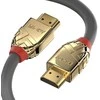 Lindy HDMI 2.1 itin didelės spartos M/M 1m pilka/auksinis