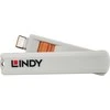 USB Priedas - LINDY USB C Prievado Blokatorių Rinkinys, 4 vnt + raktas, ABS, Oranžinis