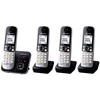 „Panasonic“ belaidis telefonas KX-TG6824GB Quattro – juodas