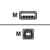 Sharkoon USB 2.0 Kabelis, USB-A Stecker > USB-B Stecker (juodas, 5,0 Meter)
