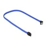 Sharkoon Sata III Kabelis 90° sleeve (blau, 30 cm)