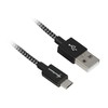 Sharkoon USB 2.0 A-B juodas / pilkas 3.0m - Aluminum + Braid