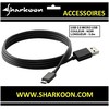 Sharkoon USB 2.0 Kabelis, USB-A Stecker > Micro-USB Stecker (juodas, 3,0 Meter)