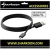 Sharkoon USB 2.0 Kabelis, USB-A Stecker > Micro-USB Stecker (juodas, 3,0 Meter)