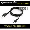 USB laidas Sharkoon USB-A - miniUSB 3 m juoda (4044951015580)