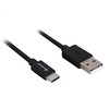 Sharkoon USB 2.0 Kabelis, USB-A Stecker > USB-C Stecker (juodas, 0,5 Meter)