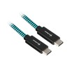 Sharkoon USB-A – USB-C USB laidas 1 m Juoda ir mėlyna (4044951027125)