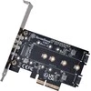 SilverStone Silverstone SST-ECM27 M.2 / SATA adapteris, PCIe 4.0, 1x M-Key, 2x SATA 6G – žemo profilio