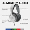Ausinės žaidimams su mikrofonu SteelSeries Arctis Nova 1P Over-Ear, Baltos spalvos