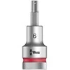 1/2" lizdas su šešiakampe šešiakampe galvute M6/60mm su laikymo funkcija 8740 C HF Zyklop Wera [05003822001]