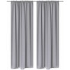130376 2 pcs Pilkas Slot-Headed Blackout Curtains 135 x 245 cm