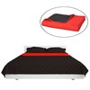 131554 Double-sided Quilted Bedspread Raudona and Juodas 230x260 cm