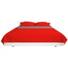 131555 Double-sided Quilted Bedspread Raudona and Pilkas 170x210 cm