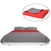131557 Double-sided Quilted Bedspread Raudona and Pilkas 230x260 cm