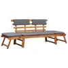 2-1 Sodo sofa su pagalvėmis, 190cm, akacijos medienos masyvas