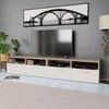 TV staliukas TV spintelės, 2vnt., ąžuolo/baltos, 95x35x36cm, mediena