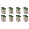 276007 Butterfly Houses 8 pcs Wood 14x15x22 cm (2x41291)